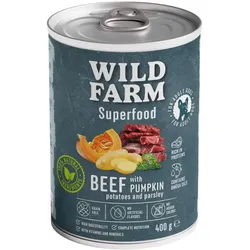 Wild Farm Superfood Rindfleisch 400g getreidefreies Hundefutter
