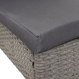 Mendler 2er-Set Poly-Rattan Stuhl HWC-G19 Gartenstuhl 0 x 0 x 0 cm grau