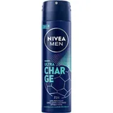 NIVEA Men Ultra Charge Anti-Transpirant Spray, 150 ml - Intensive Frische und Schutz für den aktiven Mann