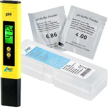 AGT Digitales pH-Wert-Testgerät mit ATC-Funktion & LCD-Display, pH 0 - 14