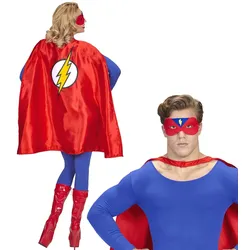 Superheld Blitzschnell Unisex Umhang mit Augenmaske - OS