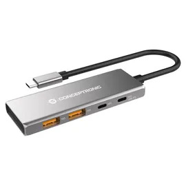Conceptronic HUBBIES15G 4-Port USB 3.2 Gen-2 Hub, 10Gbps, USB-C x 2, USB-A x 2, 100W USB PD