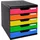 Exacompta Schubladenbox MODULO A4+ 5 geschlossene Schubladen Regenbogen