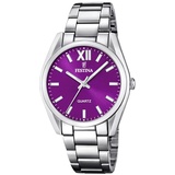 Festina Boyfriend F20622/F Damen-Uhr Edelstahl-Armband - Silber/Violett