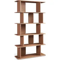 [en.casa] Bücherregal Gäljami 180 x 100 x 35 cm Walnussoptik