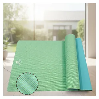 Golden Yogamatte rutschfest aus Kautschuk XL groß 4mm Dicke 183cm Länge Align,
