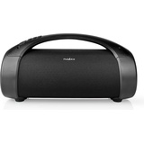 Nedis Bluetooth® Party Boombox 6 hrs 2.0 50 W Media Playback: AUX/USB IPX5 Linkable Carrying Handle (6 h, Akkubetrieb), Bluetooth Lautsprecher, Schwarz