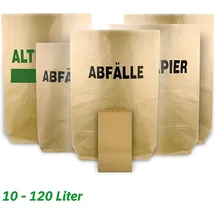 Hypafol Funny Bio-Papierbeutel 10 l unbedruckt 300 Stück | kompostierbare Papiertüten | Kraftpapier