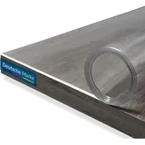 TEXMAXX Tischfolie transparent 2mm mit abgeschrägter Kante - Made in Germany - Tischschutz transparent versch. Größen - Tisch Schutzfolie transparent - Folie für Tisch aus PVC - 90 cm x 160 cm