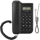 Ejoyous Schnurgebundenes Telefon, Desktop Telefon Festnetztelefon mit Elastischem Kabel Wandtelefon Kabelgebunden Telefon mit Schnur undAnrufe Display, für Zuhause Büro Hotel(Schwarz)