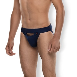 Jock Strap mit Cut-Out, blau, S/M