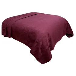 Leonado Vicenti Tagesdecke 140x210 cm Bordeaux Sofaüberwurf aus Mikrofaser