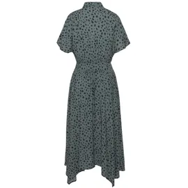 LASCANA Druckkleid Blusenkleid Punktedruck Grün/Schwarz 36