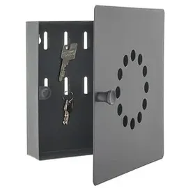 Rottner Tresor ROTTNER Key Point 10 Schlüsselkasten schwarz mit 10 Haken, 22,0 x 5,0 x 22,0 cm, 1 St.