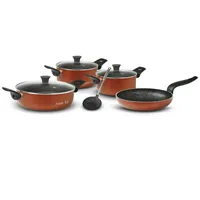 Topfset Kochtopf Set Töpfe Pfanne 8 tlg Glasdeckel Kochtopfset Antihaft FLONAL