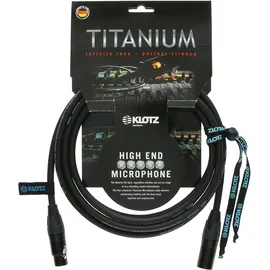 Klotz TI-M0500 Titanium StarQuad Mikrofonkabel, Stecker auf Buchse, 4,9 m