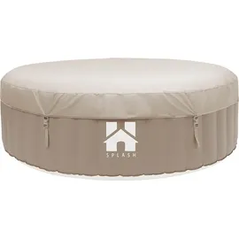 Home Deluxe Splash Ø 208 x 65 cm Beige inkl. Kissen, Getränkehalter und Sonnendach