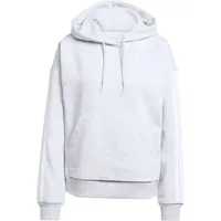 adidas Essentials 3-Streifen Fleece Hoodie Damen JX2540 - light grey heather/white S