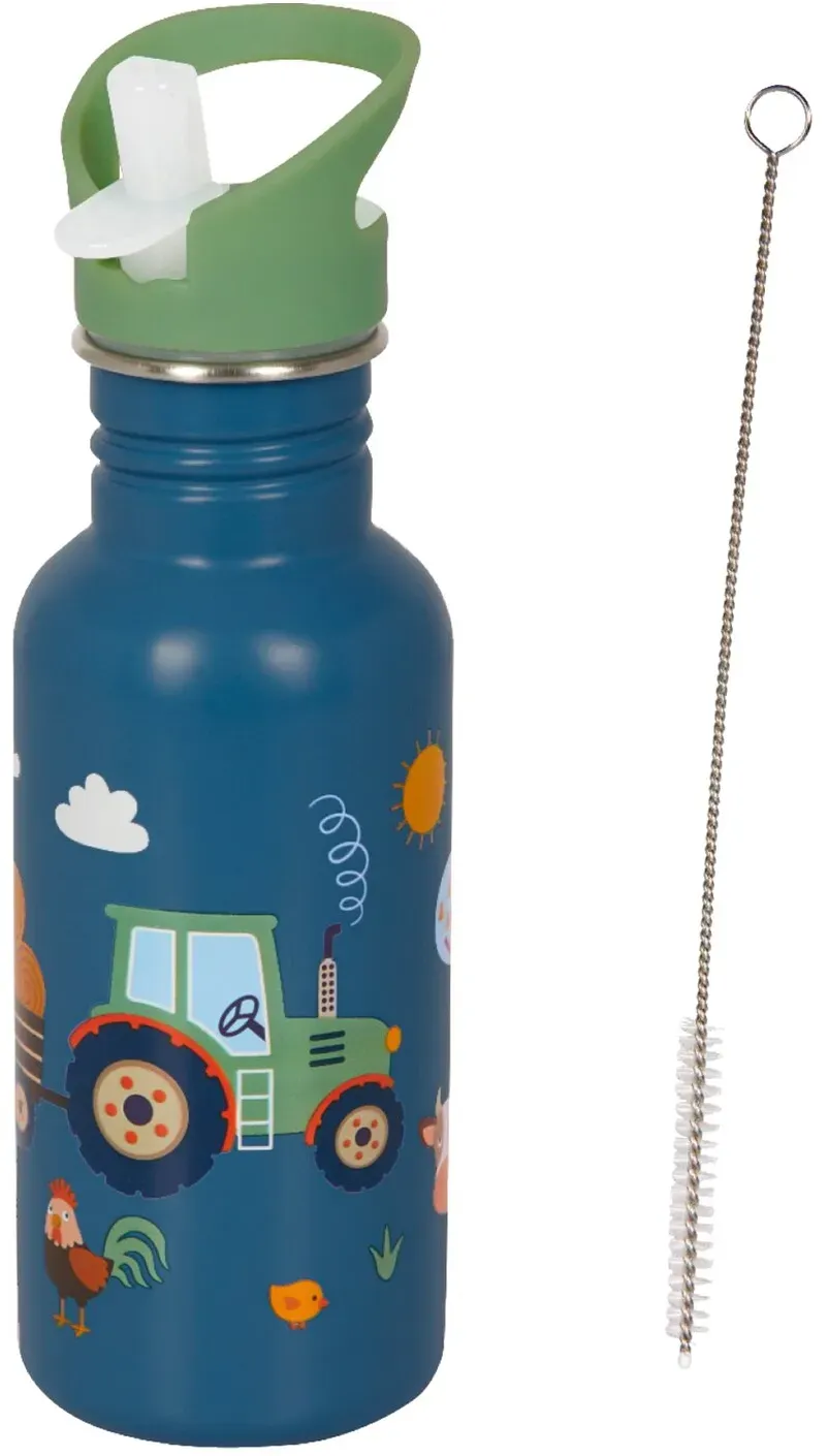 DIE SPIEGELBURG Edelstahlflasche Traktor Kleine Freunde