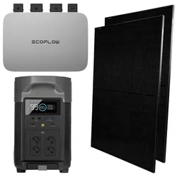 EcoFlow Balkonkraftwerk 600W Komplettset PowerStream mit DELTA Pro