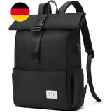 Rolltop Rucksack Damen & Herren,Leichte Rucksäck Wasserdichte Tasche Radfahrenru