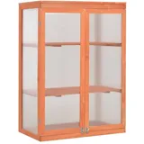 vidaXL Gewächshaus Holz Braun HKP 0 mm 0,35 m2