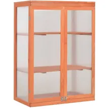 vidaXL Gewächshaus Holz Braun HKP 0 mm 0,35 m2