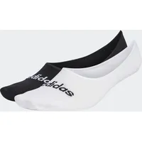 adidas Thin Linear Ballerina Socken, 2 Paar White / Black 40-42