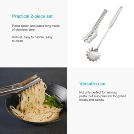 Intirilife Spaghettilöffel und Spaghettizange 2er Set | Gr.: onesize