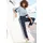 VIVANCE Schlupfhose figurumspielend Blau 40