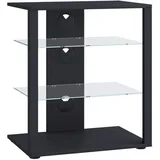 VCM Folas TV-Lowboard 60 x 70 x 41 cm Schwarz Aluminium/Glas/Holz/MDF/Holzwerkstoff