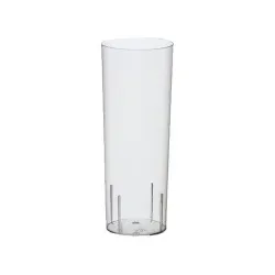 Papstar Gläser für Longdrinks aus Polystyrol 12173 , 1 Packung = 10 Stück, glasklar