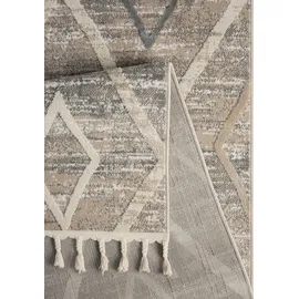 OTTO home Teppich OTTO HOME "Otilie" Gr. 8, braun, B:300cm H:11mm L:400cm, Kunstfaser, Teppiche, Teppich, dichte Qualität, Woll-Look, Boho, mit Fransen und Rauten, Scandi