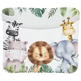 Ceba Baby Ceba Baby® weiche Wickelauflage 75x72 cm - Baby Wickelunterlage - Wickeltischauflage für Junge und Mädchen - Wasserdicht, abwaschbar - OEKO-TEX® Standard 100 - Made in EU - Dschungeltiere