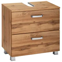 WELLTIME Waschbeckenunterschrank WELLTIME "Ravenna", braun (eichefarben), B:60cm H:59cm T:35cm, Schränke, Waschbeckenunterschrank, Breite 60 cm, mit Soft-Close-Funktion