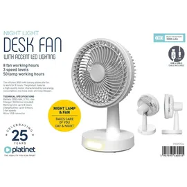Platinet PRDF0536 16 cm Tischventilator Weiß