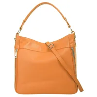 Cluty Henkeltasche, echt Leder, Made in Italy, orange