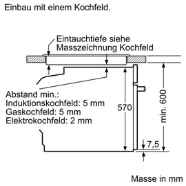 Bosch EcoClean Herdset mit Teleskopauszug + Induktionskochfeld 60 cm