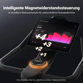 Merach - Heimtrainer Fahrrad, magnetisches Fitnessbike mit APP für Zuhause, Bis 158kg leise,
