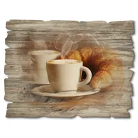 ARTland Dampfender Cappuccino und Croissant 40x30cm (12273705-0)