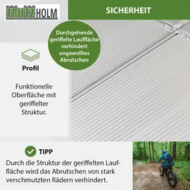 Baumarktplus TRUTZHOLM 2 x Alu Auffahrrampe klappbar 307 cm extra lang 900 kg geriffelt Motorradrampen