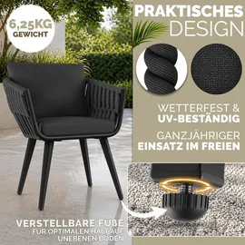 tillvex Gartenstuhl 55 x 60 x 90 cm schwarz 1 St.