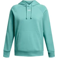 Under Armour Rival Fleece Hoodie Damen 482 radial turquoise/white L
