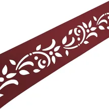 zaun|zu® zaunzu PREMIUM Dekor Floral1 Sichtschutz Bordeauxrot 2,55m