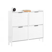 SoBuy Schuhschrank schmal Schuhkipper mit 4 Klappen für Flur