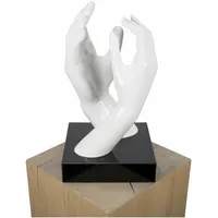 KUNSTLOFT Skulptur, Weiß, Stein, 21x41x21 cm, Dekoration, Skulpturen &