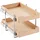 Vevor ausziehbarer 2-stufiger Schrank-Organizer Schrankschublade Regal (315 x 533 x 76 mm) mit sanftem Schließmechanismus, Holz-Schiebeschublade Unter- und Seitenmontage, für Küche Badezimmer