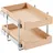 Vevor ausziehbarer 2-stufiger Schrank-Organizer Schrankschublade Regal (315 x 533 x 76 mm) mit sanftem Schließmechanismus, Holz-Schiebeschublade Unter- und Seitenmontage, für Küche Badezimmer