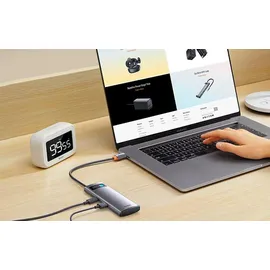 Baseus Metal Gleam 4in1 Hub, USB-C zu 3x USB 3.1 + USB-C PD + Ethernet RJ45