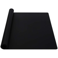 webake Silikonmatte Groß 60x40cm Backmatte Silikon Backunterlage Antihaftbeschichtet Teigmatte Ausrollmatte Fondant Matte für für Fondant Gebäck Pizza Matte, Schwarz